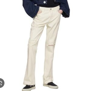 Frame “The Low Boot” with Parchment Rips ecru size 29 8